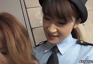 Lesbian policeman licks and toys japanese hottie momomi sawajiri