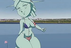 Statue be expeditious for Liberty xxx Tansau (Porn Animation, Eighteen )