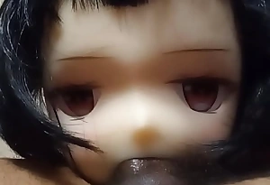Pitch-black Haired Hentai Girl Gets Cum In Her Mouth From Deepthroat !!!!