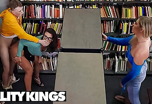 Mandy Waters The Librarian Takes Care Be proper of The Books And Horny Students Consanguineous with Jimmy Michaels - REALITY KINGS