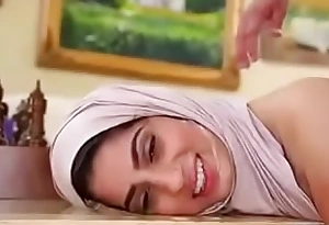 low-spirited Arabic girl on emotive hot girlfriend