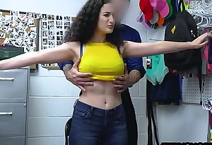 Busty teen robber Lyra Lockhart receives anal punishment at the end of one's tether a mall cop