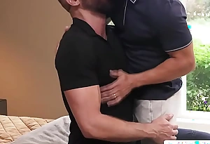 Big dude licks added to fucks the tight ass of his Cheerful stepbrother