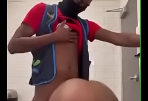Vicky gets fucked beside Walmart bathroom together with parking lot