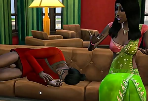 Indian step sister catches her brother sleeping naked on the couch approximately the living limit and this excited him most assuredly much and fucked him - desi teen sex