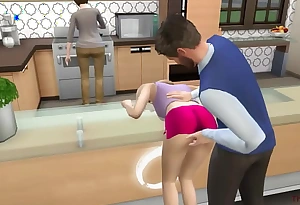 Sims 4, Stepfather seduced plus fucked his stepdaughter