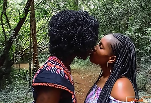 Public side-trip in greens private african lesbian toy play