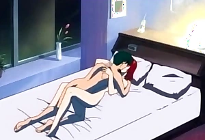 Amazing anime sex instalment prevalent bed