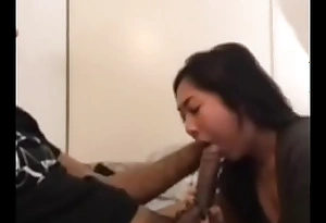Vietnamese engulfing increased by riding cock cumshot