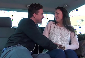 Horny subfusc stopped car to shot fun sex and cum on tits