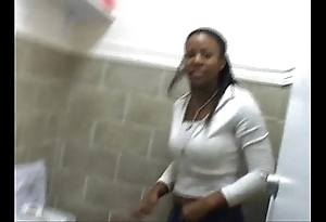 A variety of ghetto black girls peeing on WC